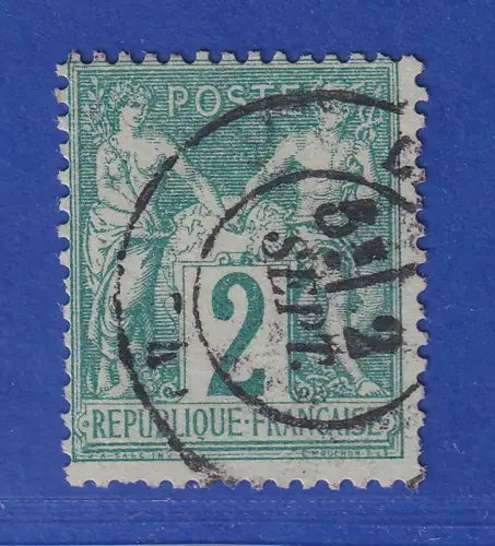 Frankreich 1876 Allegorien 2 Centimes Mi.-Nr. 57 I gestempelt