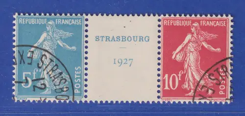 Frankreich 1927 Briefmarkenausstellung Straßburg Mi.-Nr. 218-219 aus Block 2  O