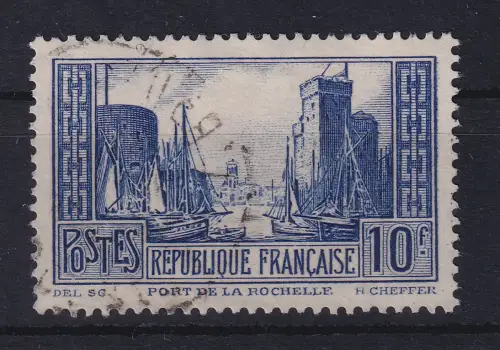 Frankreich 1931 Bauwerke Hafen von La Rochelle Mi.-Nr. 241 III gestempelt