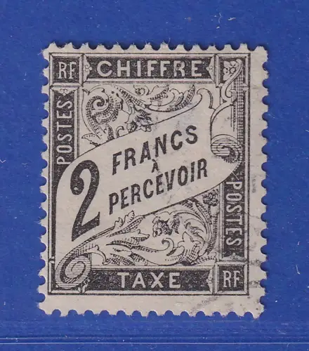 Frankreich 1882 Portomarke Ziffernzeichnung 2 Francs Mi.-Nr. 22 gestempelt