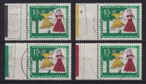 Berlin 1965 Aschenputtel Mi.-Nr. 267 mit allen 4 Farbrandstreifen, Bedarfs-O  