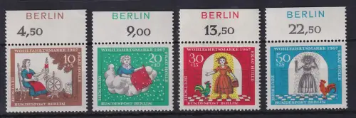 Berlin 1967 Frau Holle Mi.-Nr. 310-313 Oberrand-Satz mit BERLIN-Eindruck **