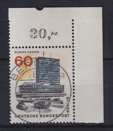 Berlin 1966 Europa-Center Mi.-Nr 260 Ecke OR mit überbreitem Bogenrand, Berlin-O