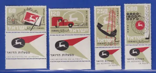 Israel 1959 Israelische Post Mi.-Nr. 172-175 mit Tab postfrisch **
