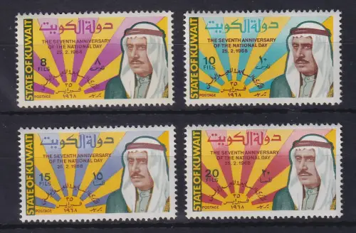 Kuwait 1968 Nationalfeiertag Scheich Sabah Mi.-Nr. 374-377 postfrisch **