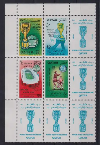 Katar 1966 Fußball-WM in England Mi.-Nr. 288-295A Neunerblock postfrisch **