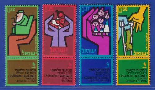 Israel 1964 Nationalversicherung Mi.-Nr. 296-299 mit Tab Satz kpl. postfrisch **