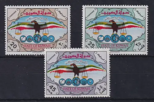 Kuwait 1966 Nationalfeiertag Mi.-Nr. 306-308 postfrisch **