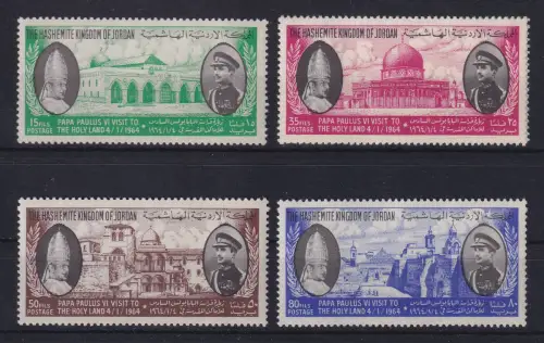 Jordanien 1964 Papstbesuch im Heiligen Land Mi.-Nr. 420-423 postfrisch **