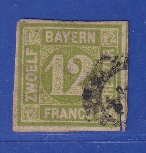 Bayern 12 Kreuzer grün Mi-Nr. 12 gestempelt gpr. BRETTL BPP