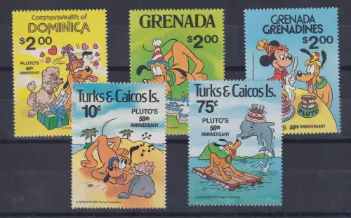Walt Disney Karibik verscheidene Motive Donald Duck 5 Werte ** 