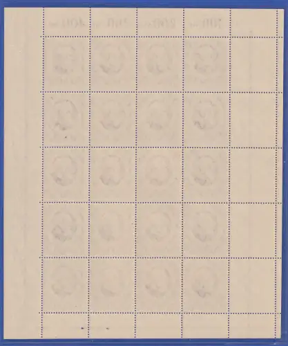 Bayern Ludwig III. Friedensdruck 20 Mark Mi.-Nr. 109 I kpl. Bogen **, Attest BPP