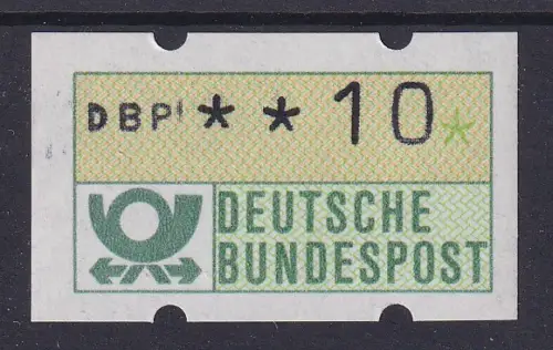 ATM Bund 1.Ausgabe mit kurzem senkr. Strich zwischen DBP und erstem Stern ** 