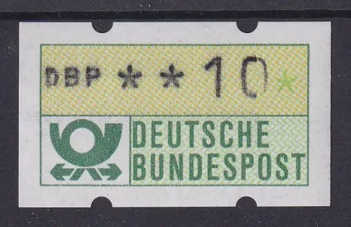 ATM Bund 1.Ausgabe m. Druckfehler Ziffer 10 mit rechts beschädigter, fehlender 0