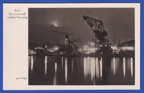 Bildpostkarte Kiel Germaniawerft  - Foto von F. Urbahns 1930er-Jahre