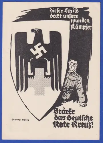 NS-Propaganda-Postkarte 1940 Spendensammlung Rotes Kreuz