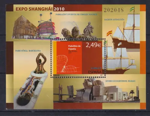 Spanien 2010 Expo Shanghai Mi.-Nr. Block 192 postfrisch **