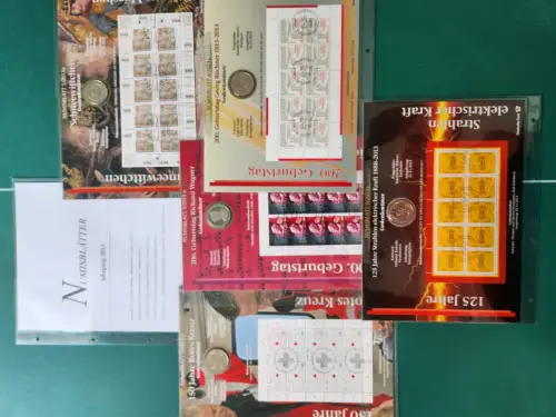 Deutschland Numisblätter Jahrgang 2013 alle 5 Ausgaben komplett 