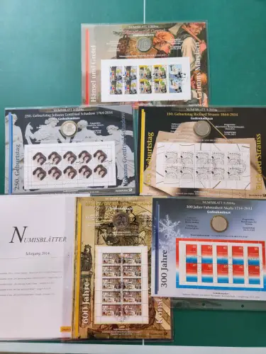 Deutschland Numisblätter Jahrgang 2014 alle 5 Ausgaben komplett 