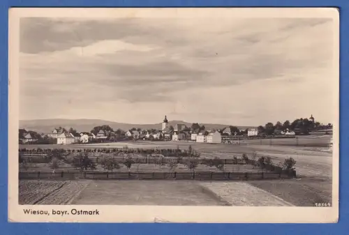 AK Bayern Wiesau Panoramaaufnahme bay. Ostmark gelaufen 1940