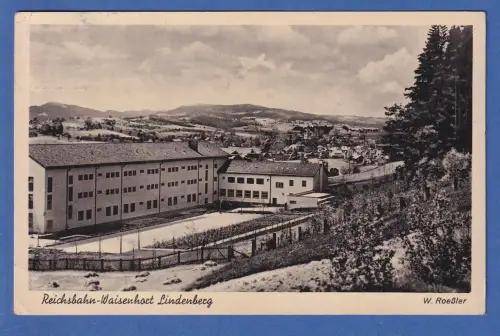 AK Bayern Lindenberg im Allgäu Reichsbahn-Waisenhort gelaufen ca 1935
