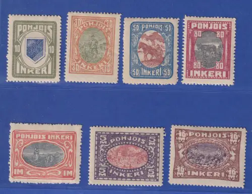 Nordingermanland Freimarken Mi.-Nr. 8-14 kpl Satz komplett  ungebraucht *