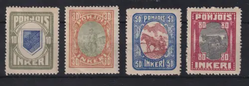 Nordingermanland Freimarken 4 Werte Mi.-Nr. 8-11 sauber ungebraucht * 