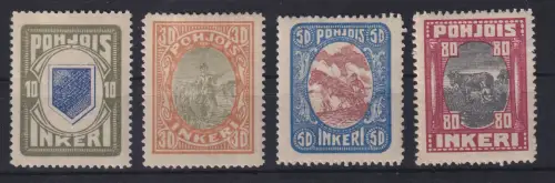 Nordingermanland Freimarken 4 Werte Mi.-Nr. 8-11 , sauber ungebraucht * 