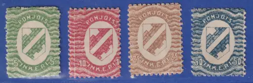 Nordingermanland Freimarken Mi.-Nr. 1-4 , sauber ungebraucht * 