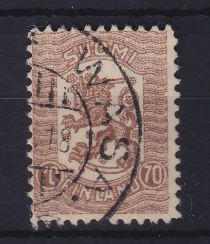 Finnland 1918 Wappen 70 P  Mi.-Nr. 100 gestempelt