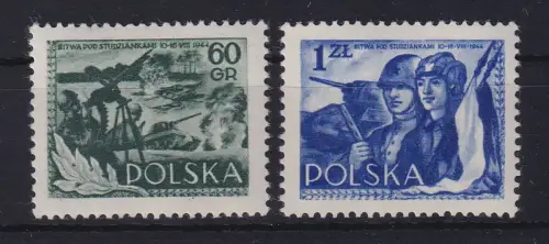 Polen 1954 Schlacht von Studzianki  Mi.-Nr. 866-867 Satz postfrisch **