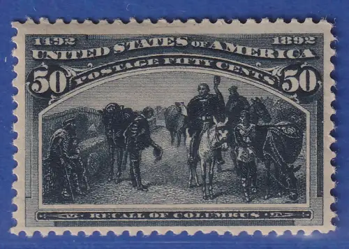 USA 1893 Columbus 50 Cent Mi.-Nr. 83 ungebraucht *  Scott # 240 unused MLH XF !