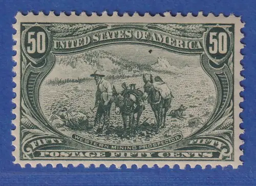 USA 1898 Omaha 50 Cent Mi.-Nr. 123 postfrisch **  Scott # 291 unused MNH VF-XF