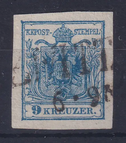 Österreich 1852 Wappen Mi.-Nr. 5 Xc Type III gestempelt
