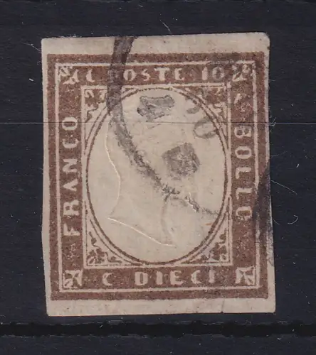 Alt-Italien Sardinien 1862 Mi.-Nr. 11b  gestempelt