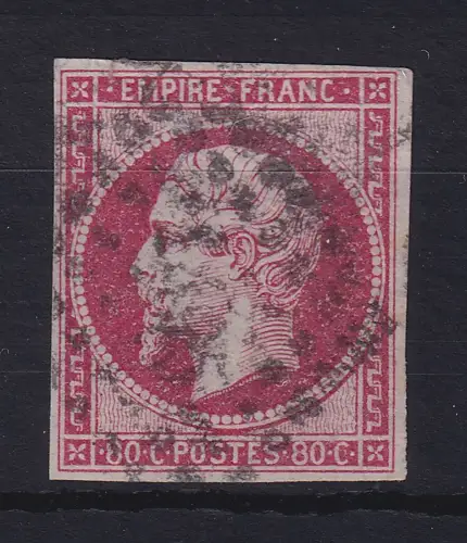 Frankreich 1853 Kaiser Napoléon III. 80 C  Mi.-Nr. 16 gestempelt