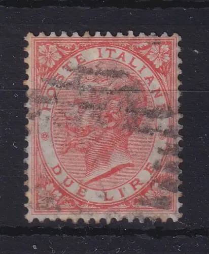Italien 1863 König Victor Emanuel II. 2 L  Mi.-Nr. 22 gestempelt