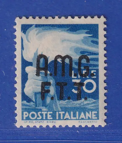 Triest Zone A 1947 Serie Demokratie 30 Lire-Wert Mi.-Nr. 15 ungebraucht *