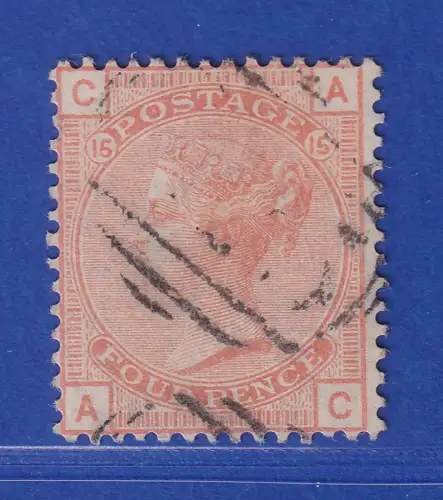 Großbritannien 1876 Queen Victoria 4 Pence  Mi.-Nr. 42 gestempelt