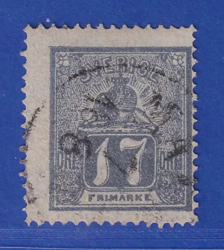 Schweden 1866 Liegender Löwe 17 Öre  Mi.-Nr. 15b  gestempelt