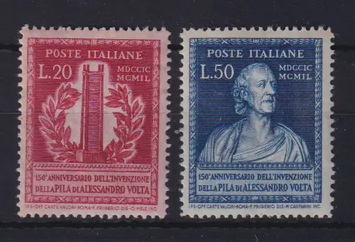 Italien 1949 Alessandro Volta  Mi.-Nr. 784-785 postfrisch **