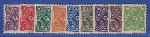 Dt. Reich 1922-23 Posthorn (einfarbig)  Mi.-Nr. 224-232 Satz 9 Werte **