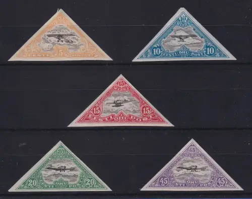 Estland 1924 Luftpostmarken Mi.-Nr. 48-52B postfrisch **