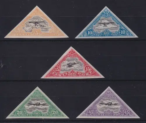 Estland 1924 Luftpostmarken  Mi.-Nr. 48-52B  postfrisch **