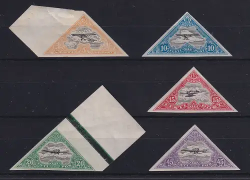 Estland 1924 Flugpostmarken  Mi.-Nr. 48-52B  postfrisch **