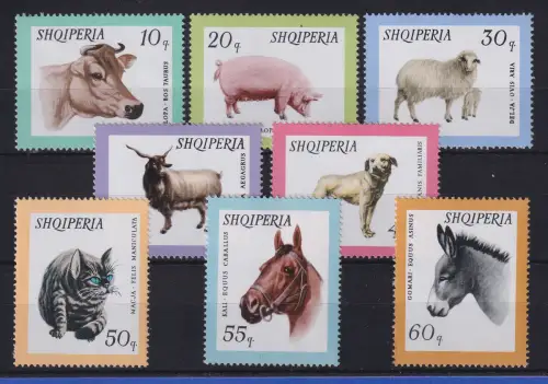 Albanien 1966 Haustiere Mi.-Nr. 1028-1035 postfrisch **