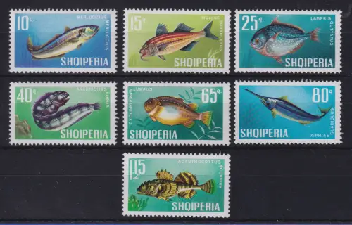 Albanien 1967 Fische Mi.-Nr. 1131-1137 postfrisch **