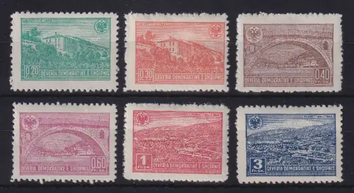 Albanien 1945 Freimarken Ereignisse Mi.-Nr. 379-384 ungebraucht *