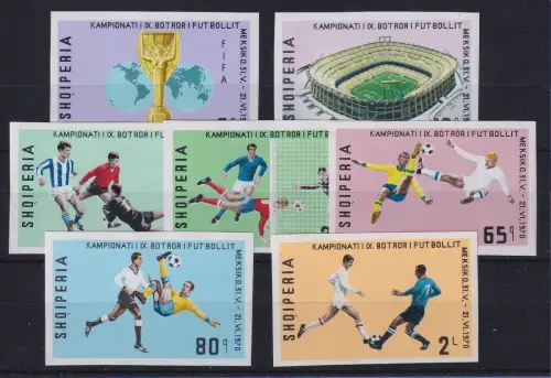 Albanien 1970 Fußball-WM in Mexiko Mi.-Nr. 1418-1424 postfrisch **