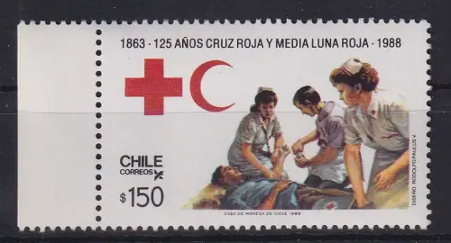 Chile 1988 Rotes Kreuz, Roter Halbmond Mi.-Nr. 1229 ** / MNH